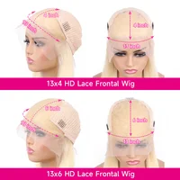 Perruque en cheveux humains Rosabeauty HD transparente 13x6 613 Body Wave Blond Miel avec dentelle frontale, perruques brésiliennes 13x4 Lace Front pour femmes 6