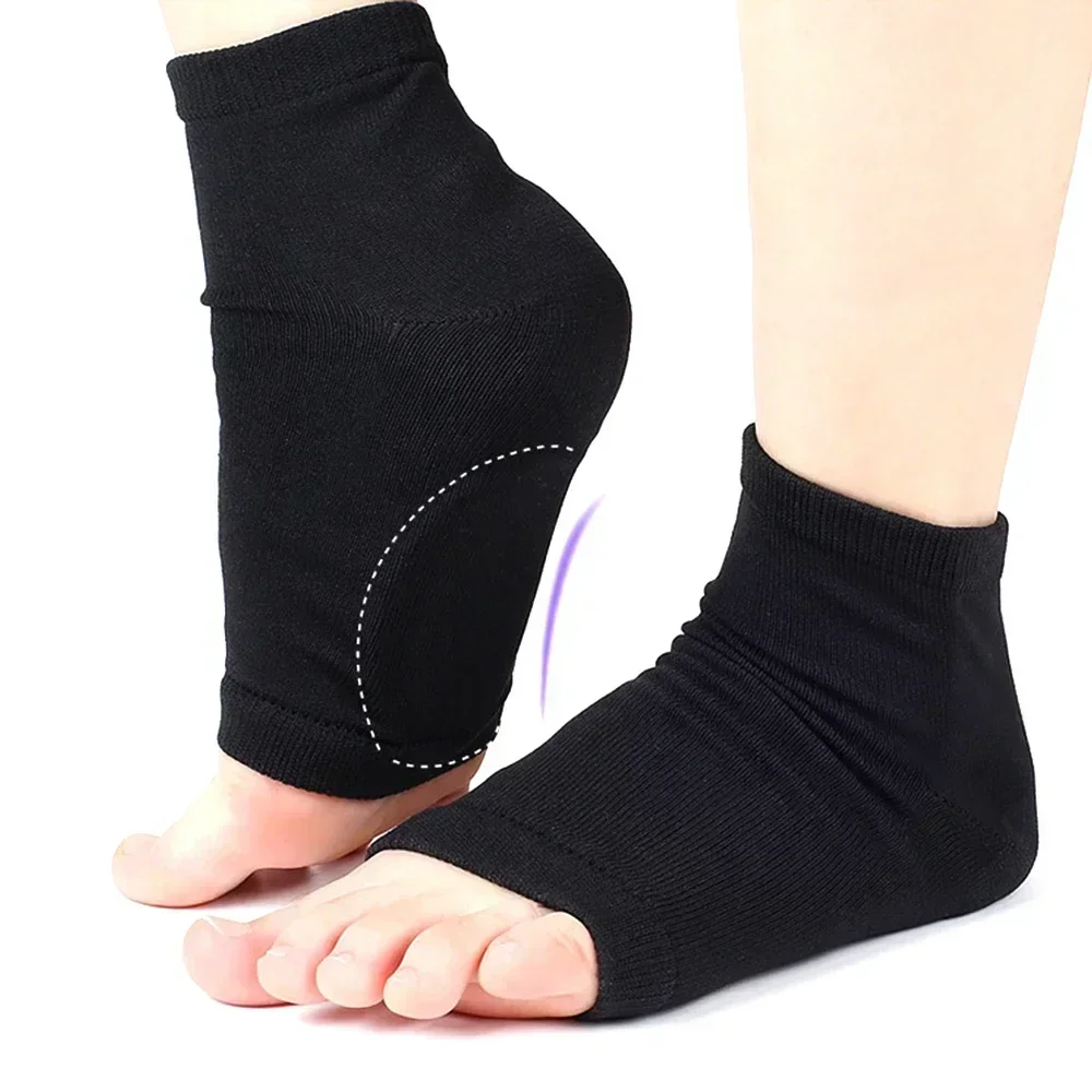 1Pair Arch Support Sleeves Socks, Cushioned Arch Support Braces Gel Pads for Flat Foot Pain Relief Plantar Fasciitis Heel Spurs