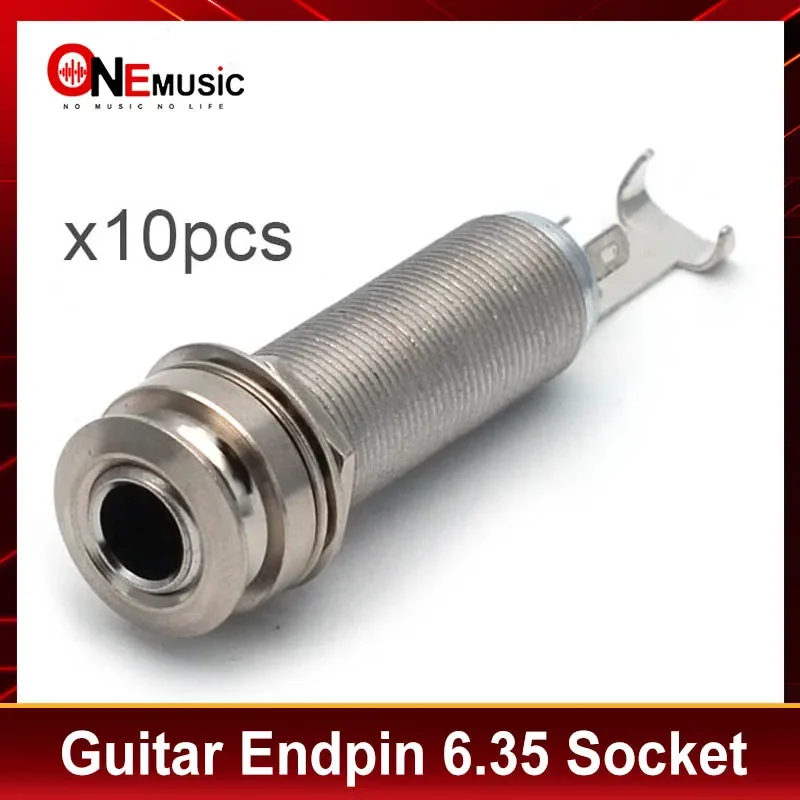 CYLINDER Guitar Jack Socket 10Pcs Guitar Pickup Endpin Output Jack