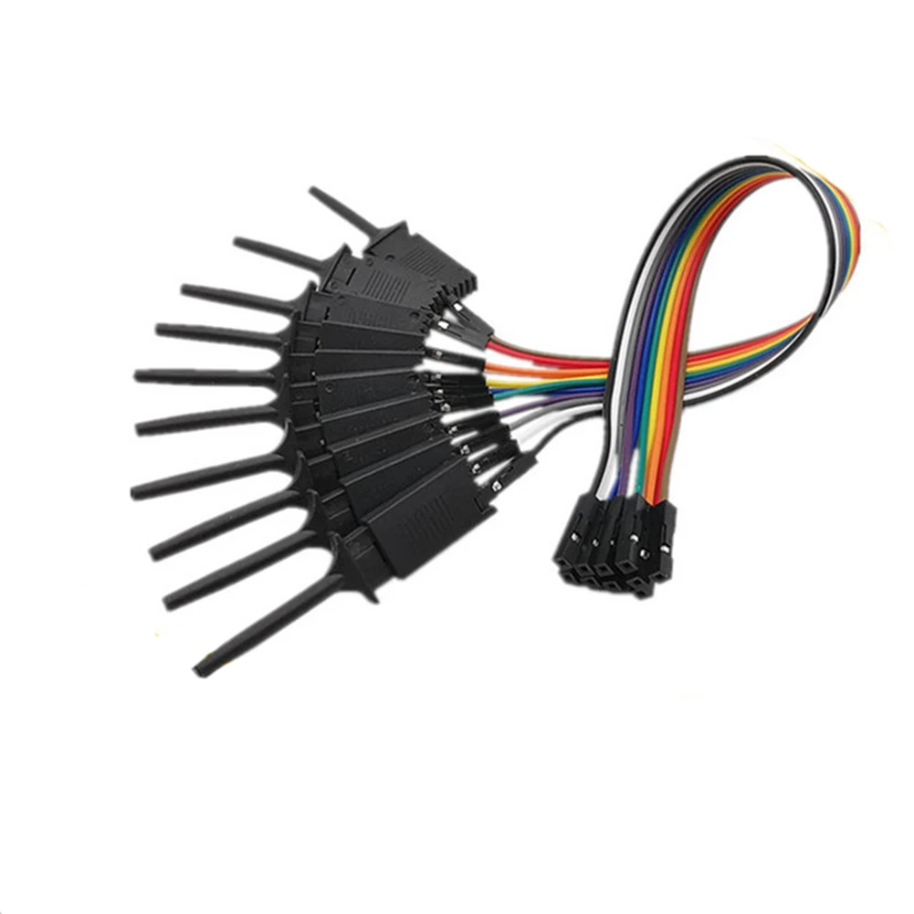 Logic analyzer Test hook clip logic analyzer test folder for jumper wire dupont cable for USB Saleae 24M 8CH