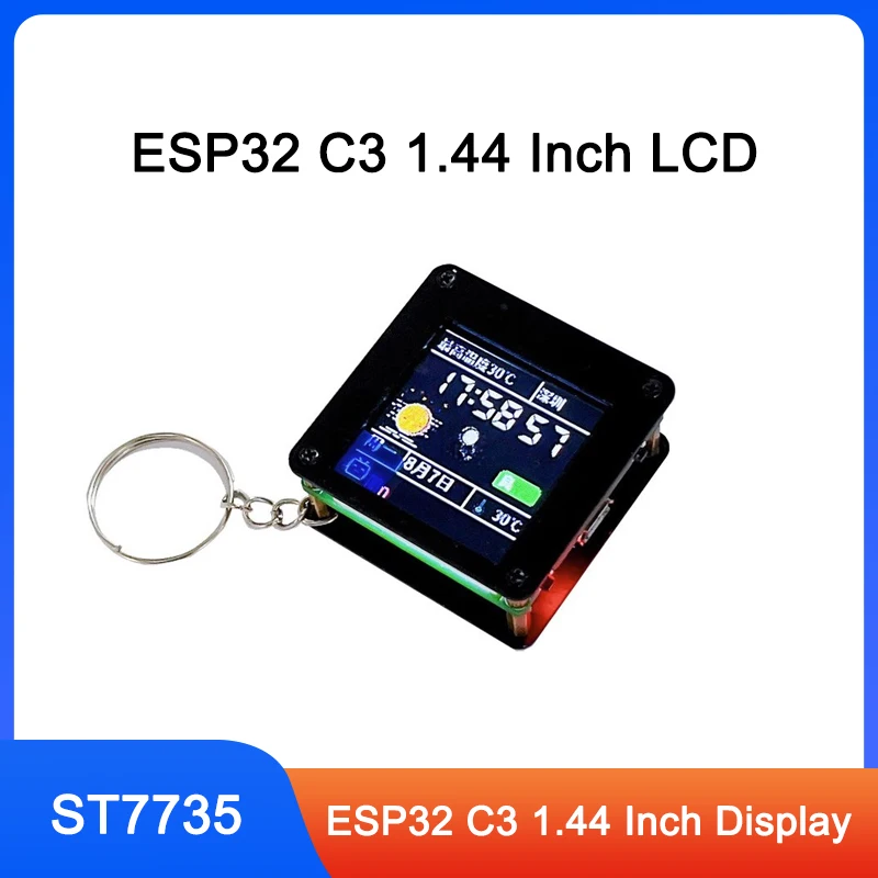 Portátil Carry-on Pingente para Desktop Pequenos Ornamentos Lvgl Spaceman Esp32 c3 1.44 Lcd Display St7735