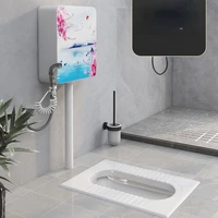 ~LP Household Ceramic Squatting Pan Potty Chair Type Flushing Cistern Whole Set Bathroom Deodorant Bedpan Urinal Squat Toilet 1