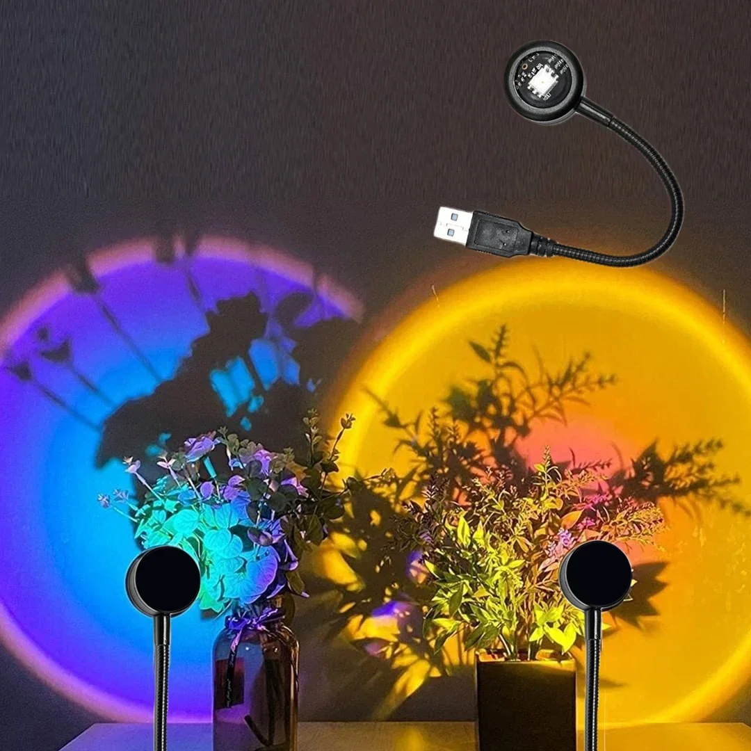 รูปสินค้า โคมไฟโปรเจคเตอร์แสงสีรุ้ง ตกแต่งบ้านสไตล์โมเดิร์น