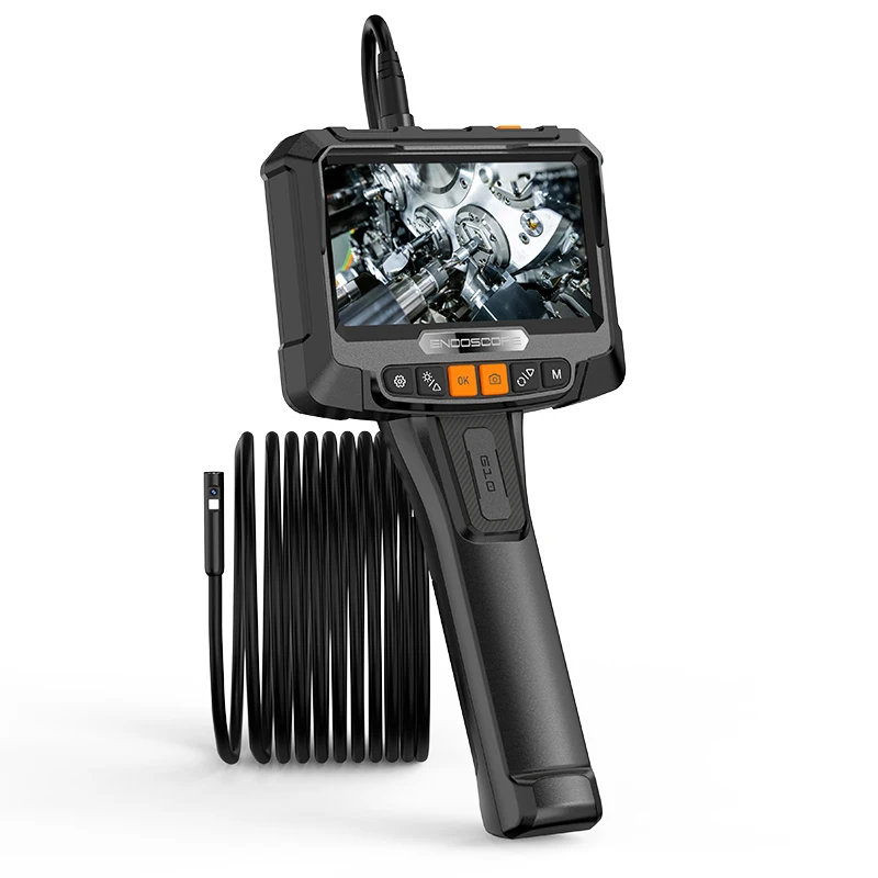 23mm pipe pipeline borescope detection camera 4 3inch endoscope system monitor inspection drain sewer video plumbing system G10 Anesok HD Digital Borescope Industrial Endoscope Waterproof Drain 1080P 5.0