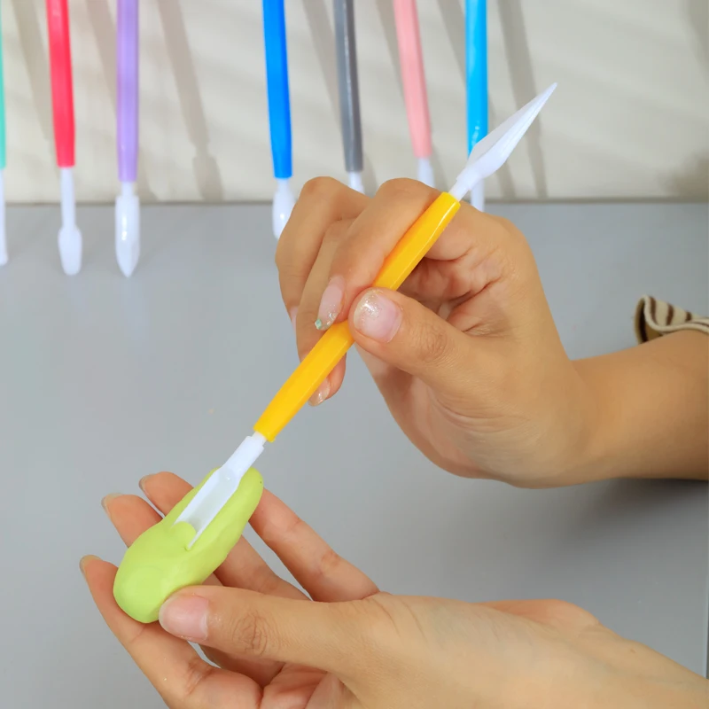 8pcs cake decoration set fondant cake cutter Sugar art icing decorative flower double-head tools, pottery scratch carving tools