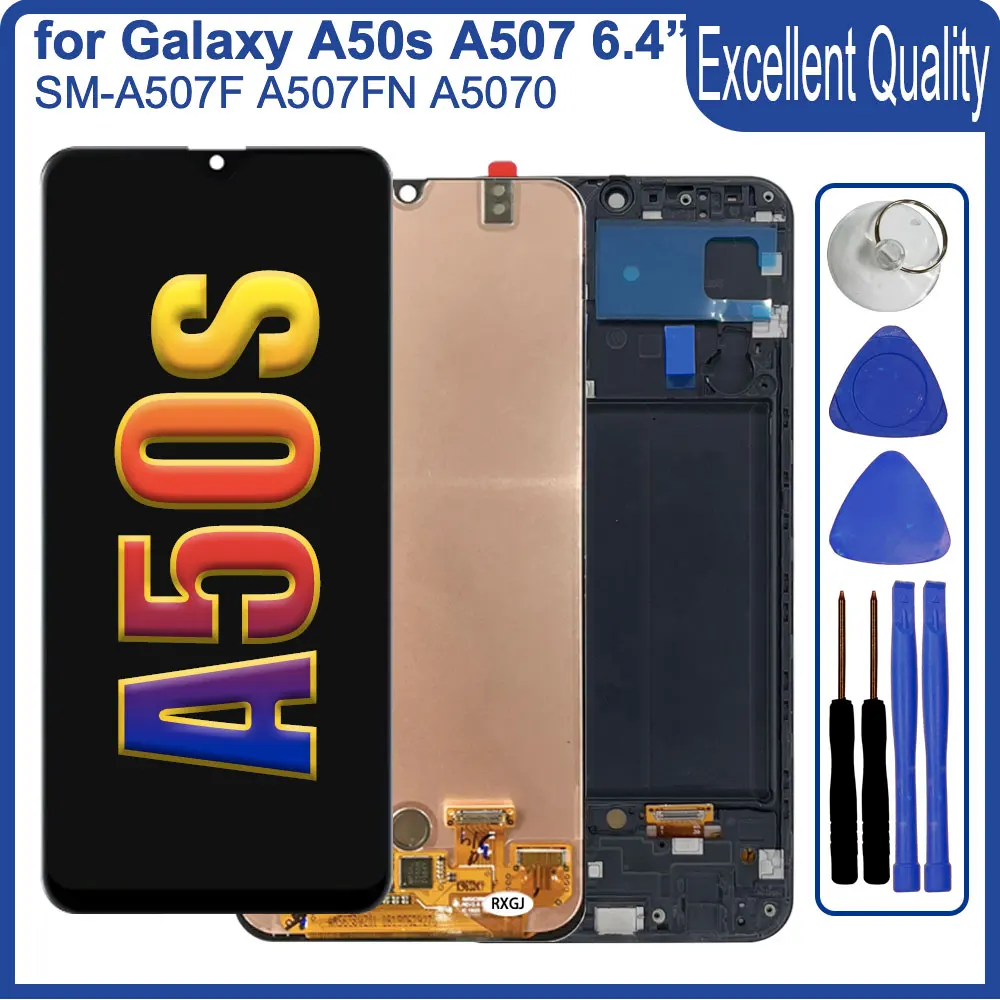 100% New LCD for Samsung Galaxy A50s A507 LCD Display Screen Touch Digitizer Replacement for Samsung A50s Screen Display Screen