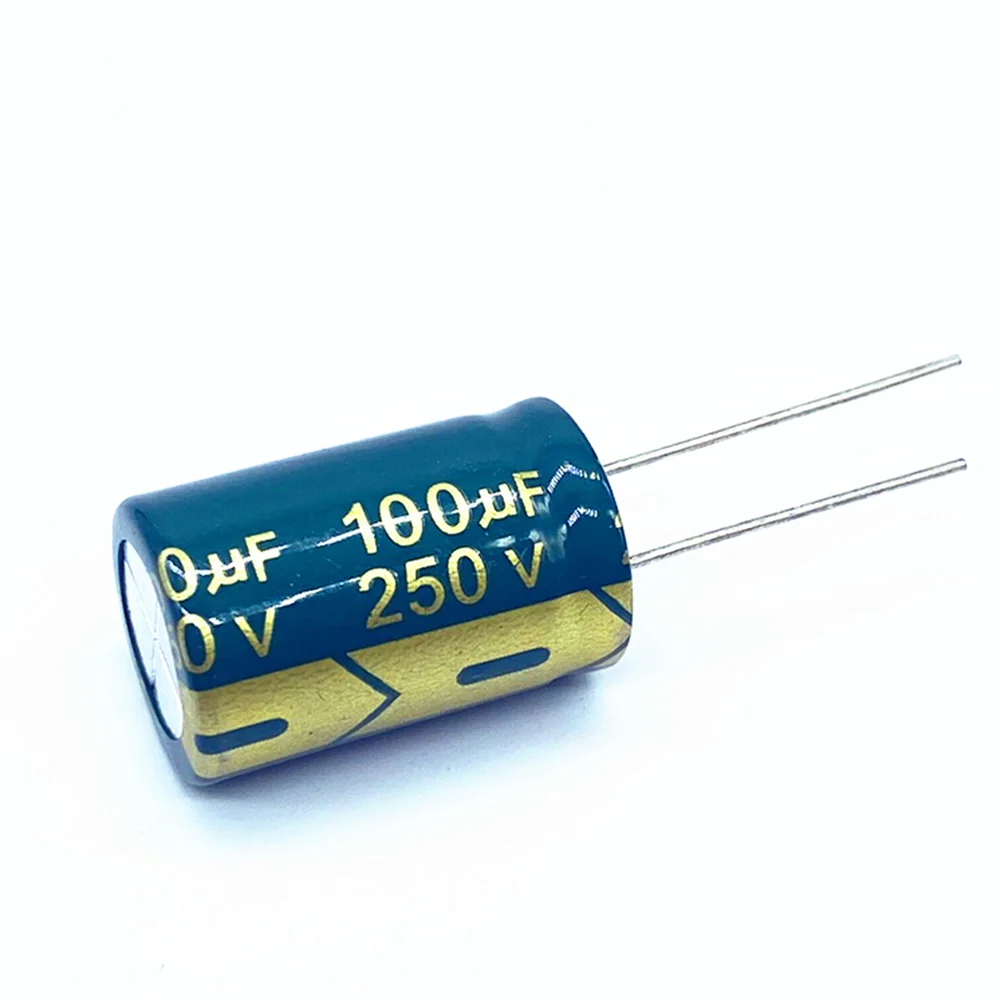 

100pcs/lot high frequency low impedance 250v 100UF 250v 100UF aluminum electrolytic capacitor size 16*25 20%
