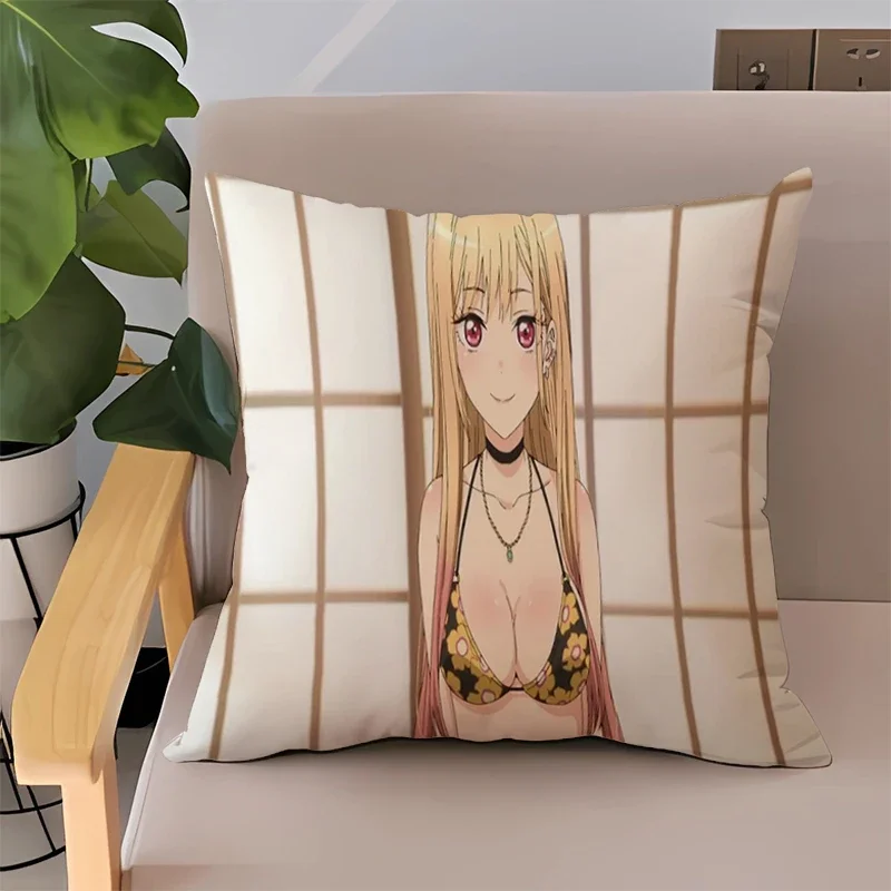 

Cushions Cover 45*45 My Dress-Up Darling Decorative Pillows for Sofa Double-sided Printing Case 45x45 Pillow Cases Short Plush