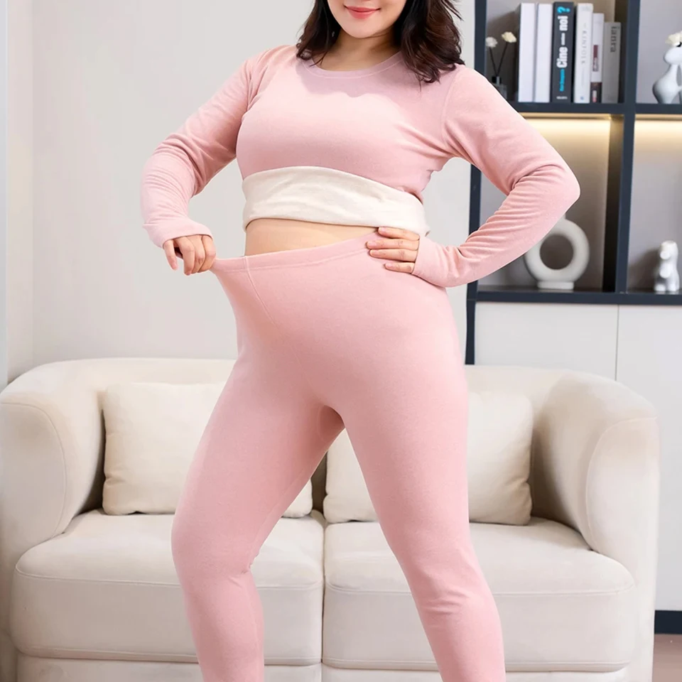 Thermal Underwear for Women Long Johns Plus Size Winter Warm Fleece Lined Base Layer Set Cold Weather Top and Bottom