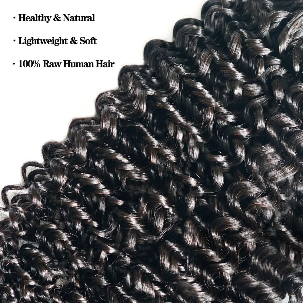 Feather Crochet Human Hair Burmese Curly Invisible Knots Deep Curly Crochet Human Hair Extensions Knotless Pre-Separated