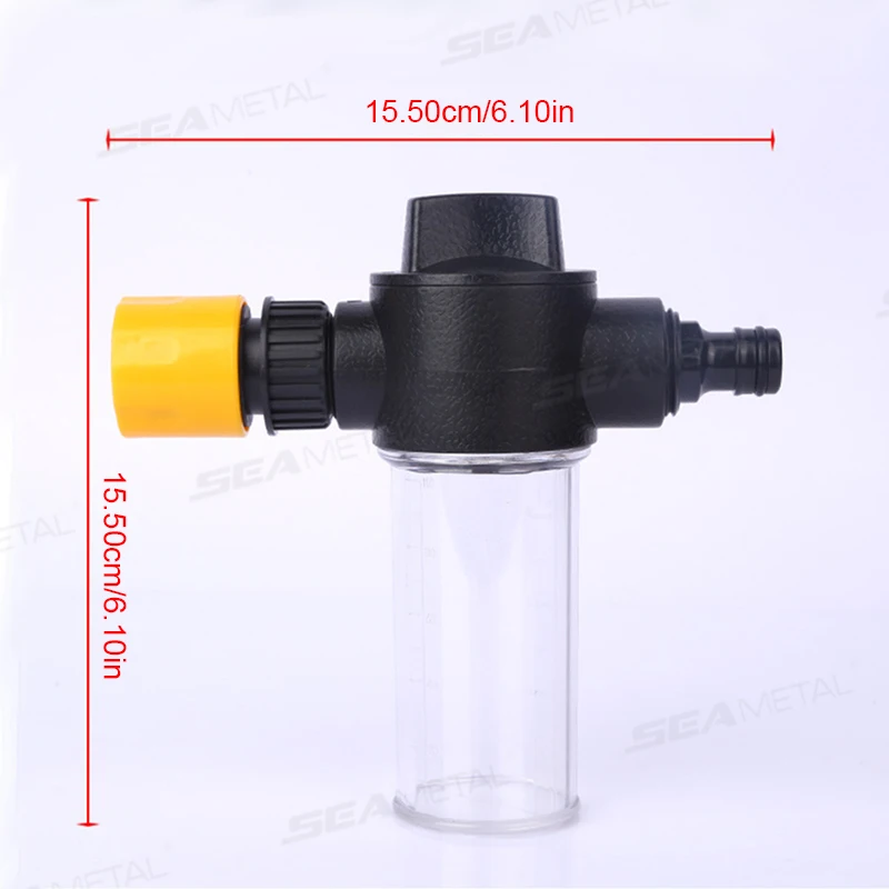 SEAMETAL Lavatrice per auto Generatore di schiuma Lavaggio di neve Schiuma Spray Bottiglia Lancia Sprinkler Pistola ad acqua ad alta pressione Ugello per tubo Strumento pulito - immagine 4