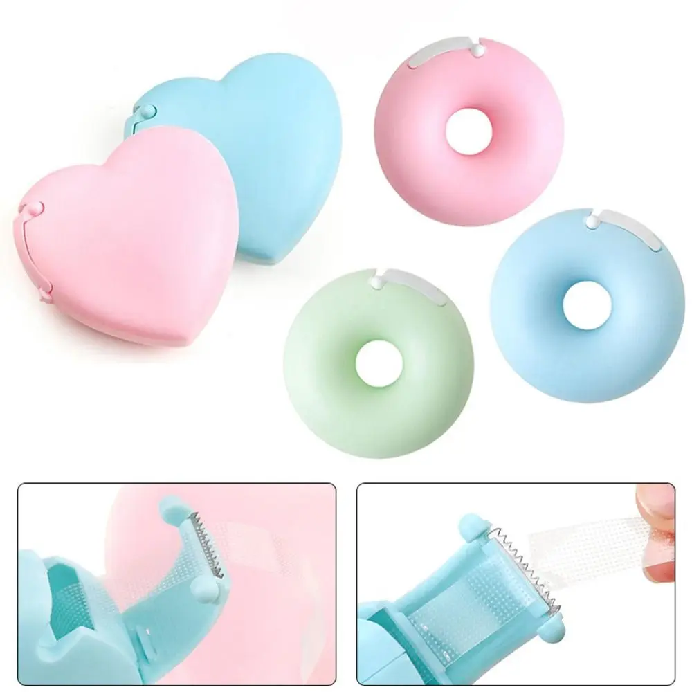 Grafting Supplies Tapes Cutter Student Gift Plastic Tape Holder Heart Shaped Stationery Tape Dispenser School&Office