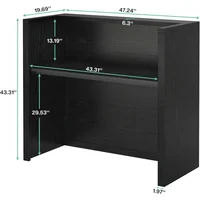 Reception Desk,Modern Front Desk with Counter, 47 Inch Small Retail Counter for Checkout,Lobby,Salon,Small Office,Reception Area 2