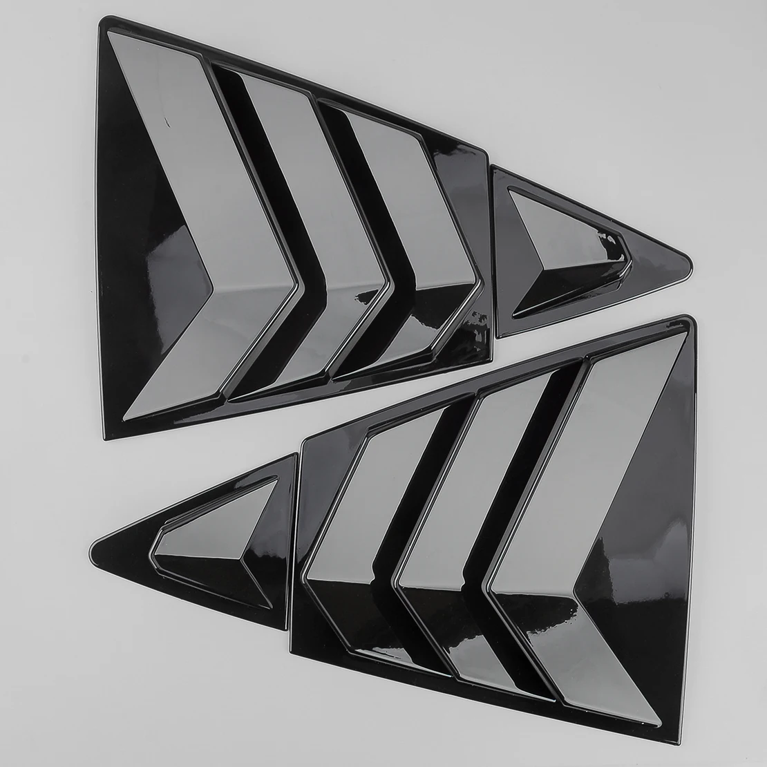 

1 Set Rear Side Window Louver Shutter Covers Trims Fit For Toyota Corolla Sedan 2020 2021 2022 2023 Black