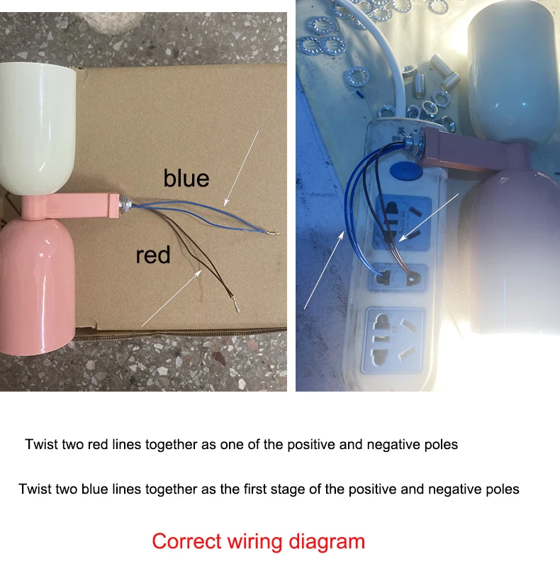 Description Picture 2 of itemModern Minimalist Color Restaurant Living Room Wall Lamp Bedroom Bedside Lamp With E27 LED Light bulb Warm Lighting Fixtures