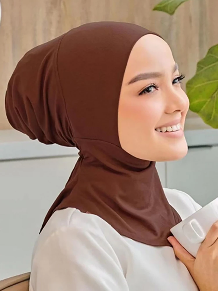 Underscarf Hijab Cap Neck Cover Muslim Women Veil Laidies Hijab Scarf Turban Muslim Fashion Bonnet for Women Inner Cap muslim headwear head scarf hijab headscarf shawl scarf female head wraps
