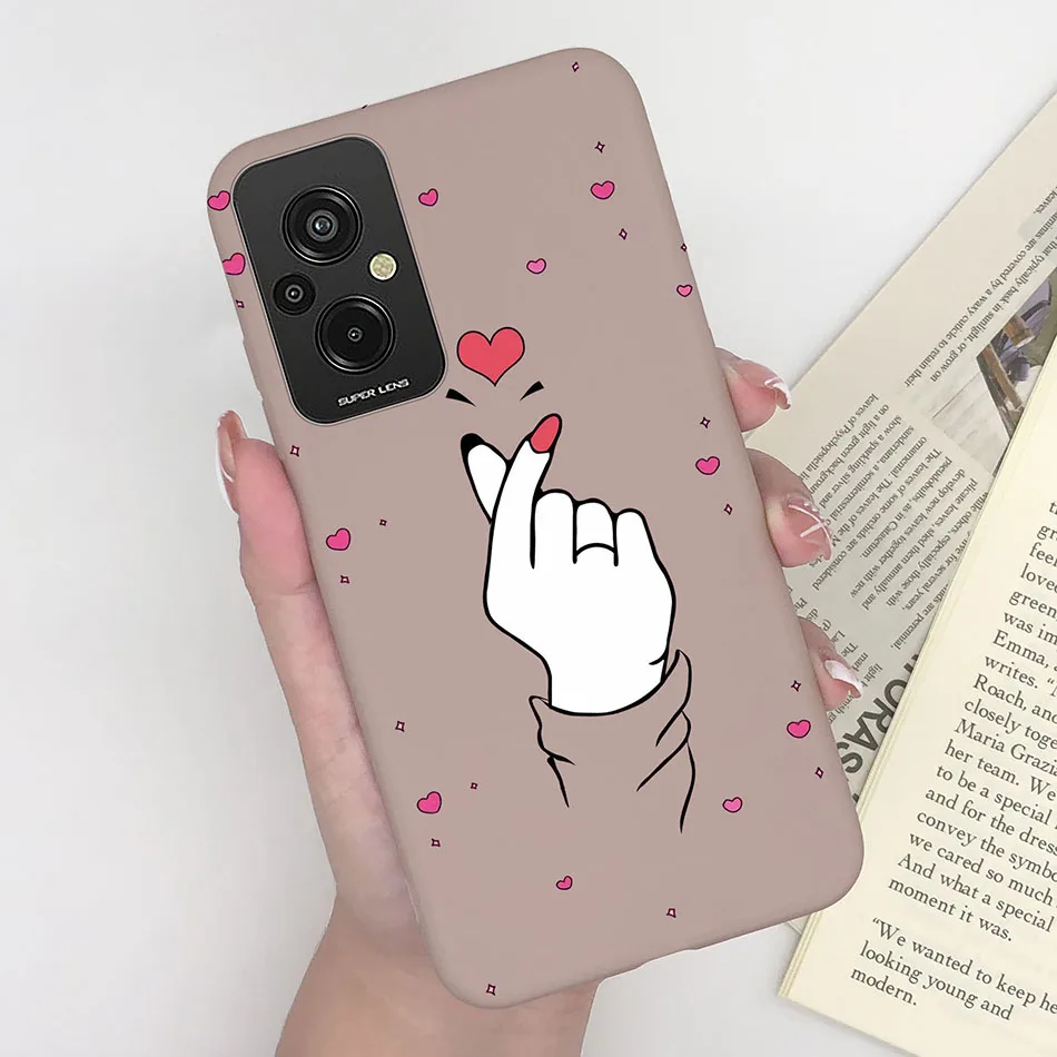 Heart Cat Silicone Matte Shockproof Phone Case - Cute & Protective Back Cover