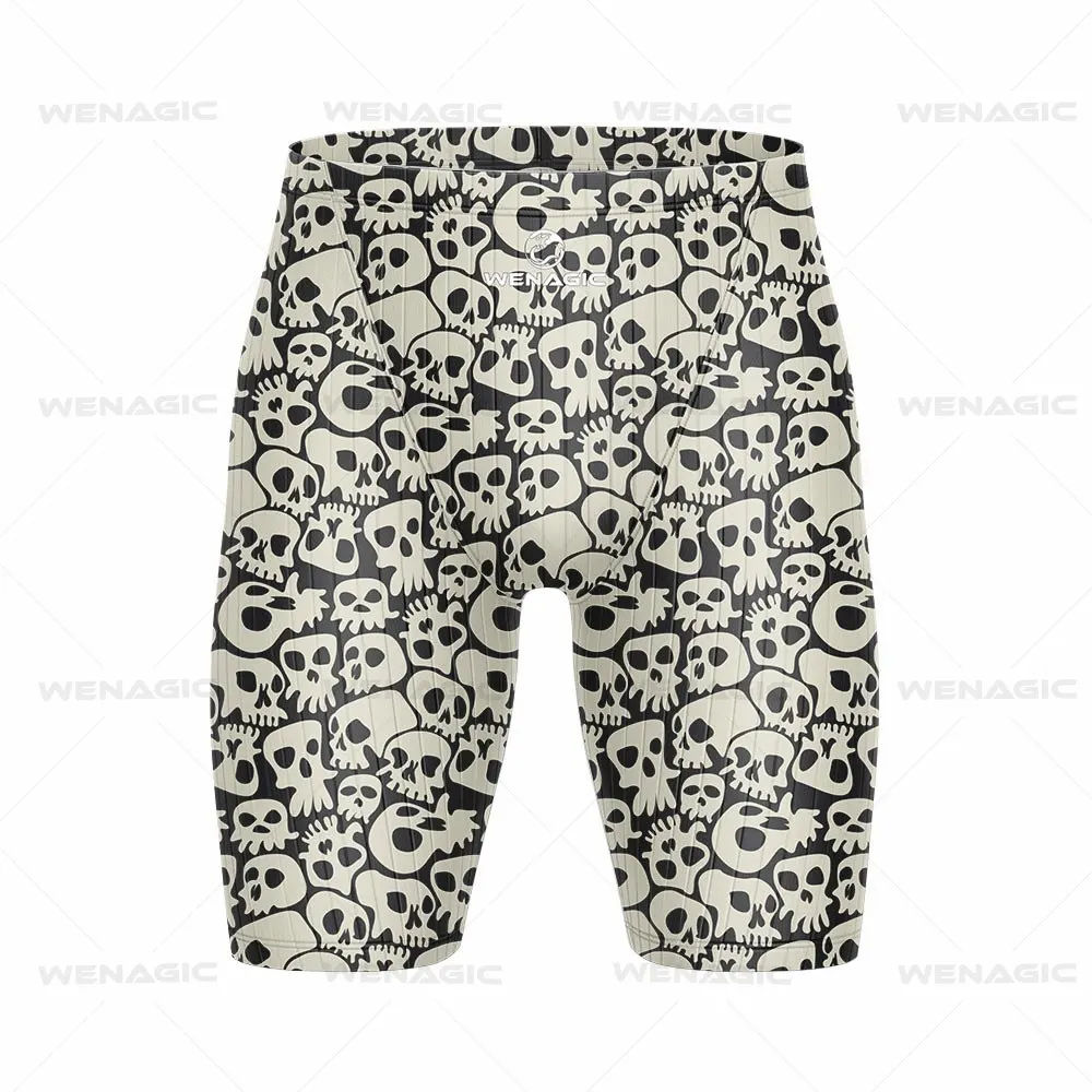 Men's Swimming Jammer Swimwear Endurance Athletic Training Swimsuit Summer Beach Swimming Trunks Diving Surf Tight Shorts