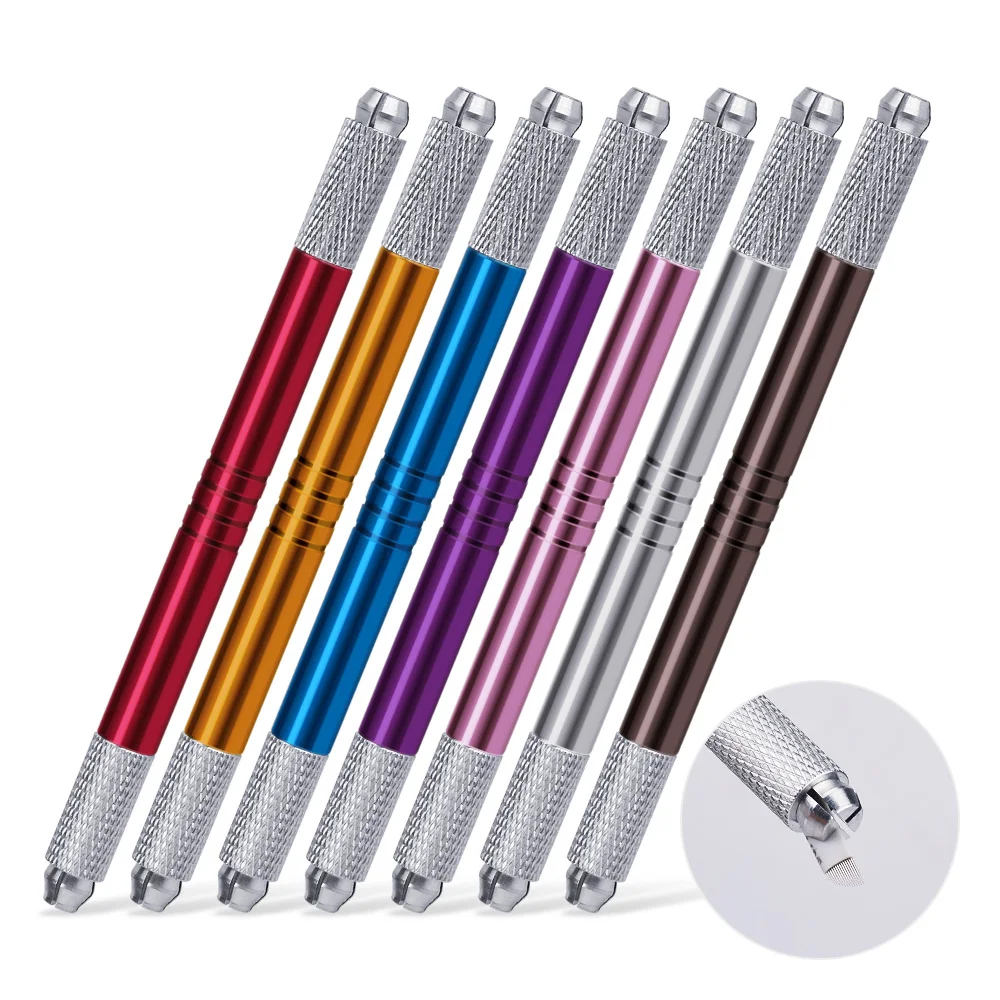Manual Dualhead Permanent Eyebrow Tattoo Pen Eyebrow Makeup Tattooing