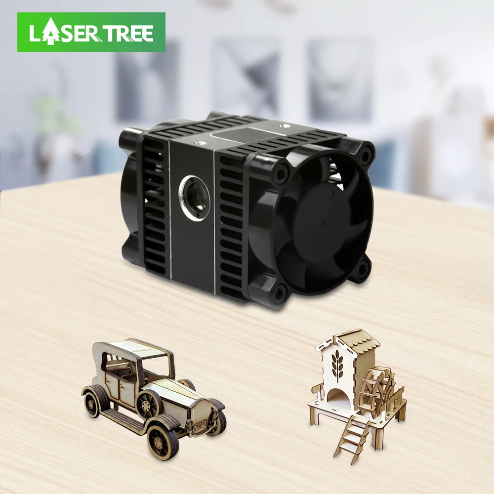 Tête De Module Laser 80W 450nm Bleu - Pour Machine CNC De Gravure Sur Bois/métal - Assistée à L'air