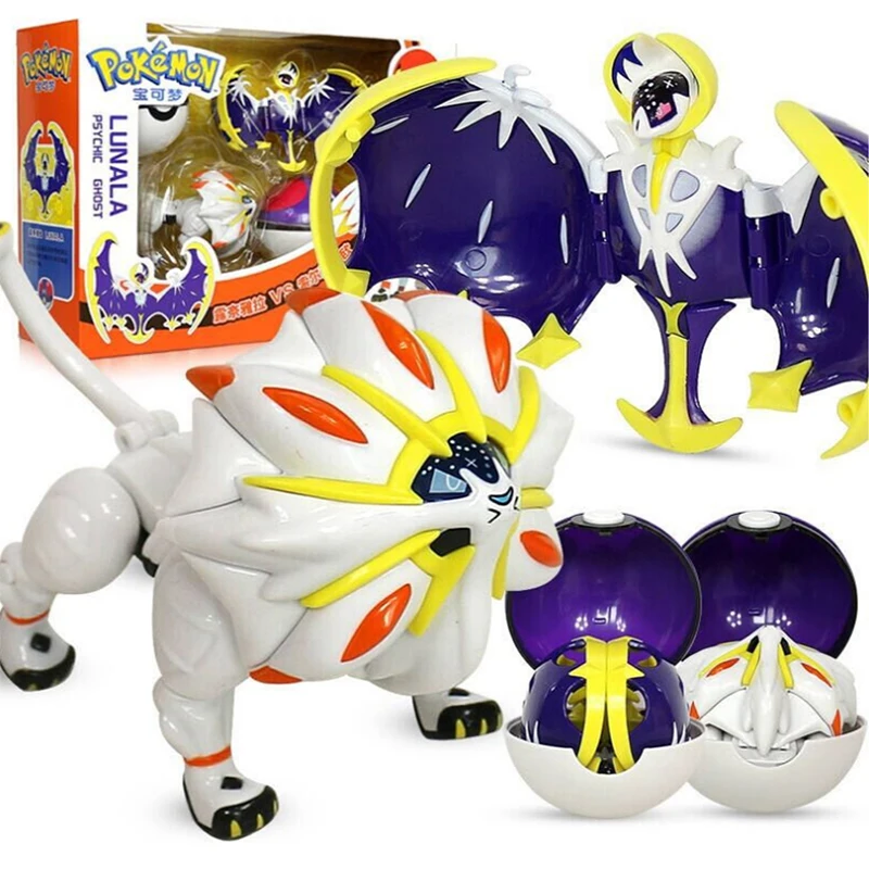 Pokemon Ball Deform Figur Pikachu Charizard Venusaur Blastoise Gyarados Solgaleo Lunala Action Figur Pokeball Poke Kind Spielzeug
