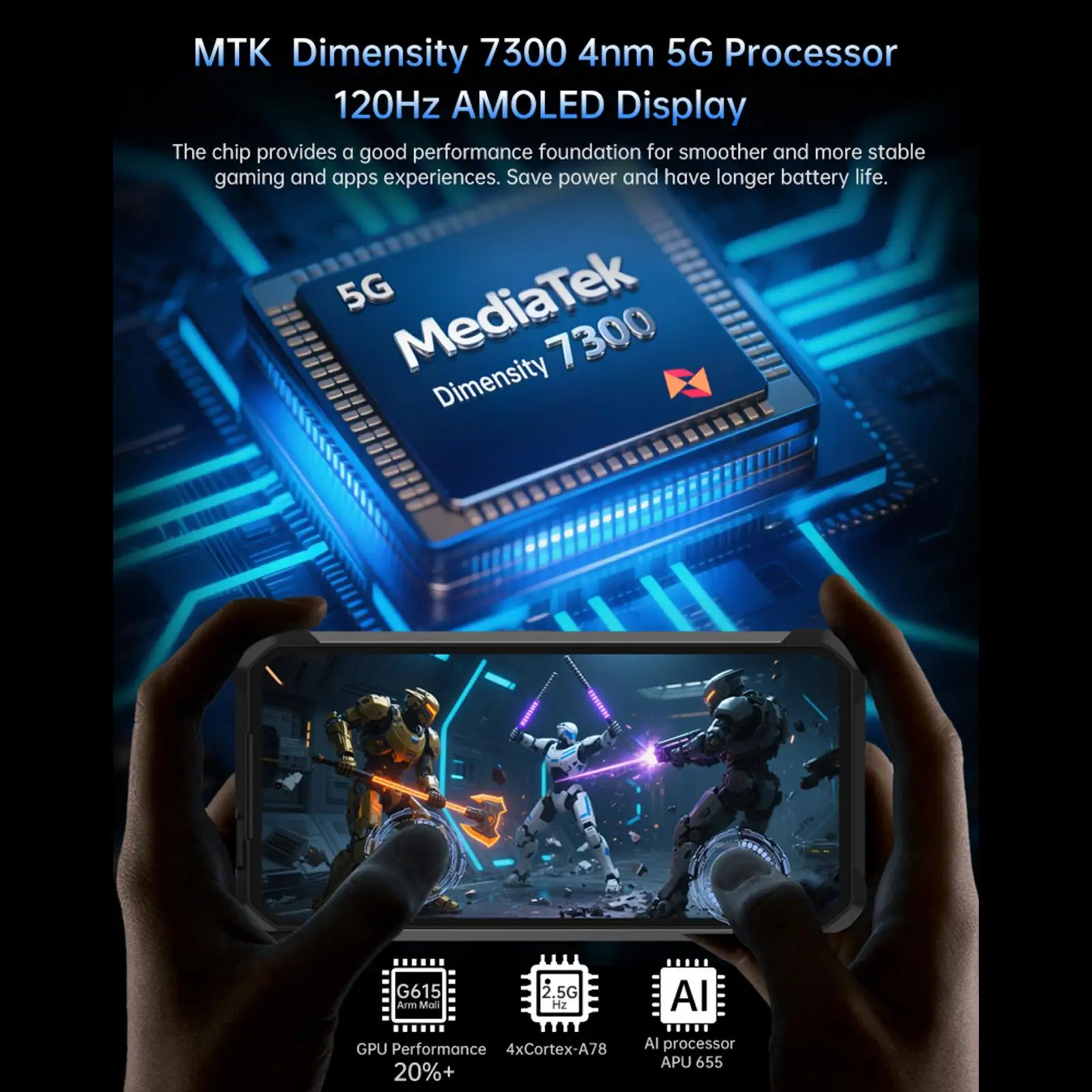 Unihertz 8849 Tank 4 Night Vision Projector Rugged Phone 12GB+512GB 6.78'' Android 14 Dimensity 7300 MT6878  5G NFC Smartphone