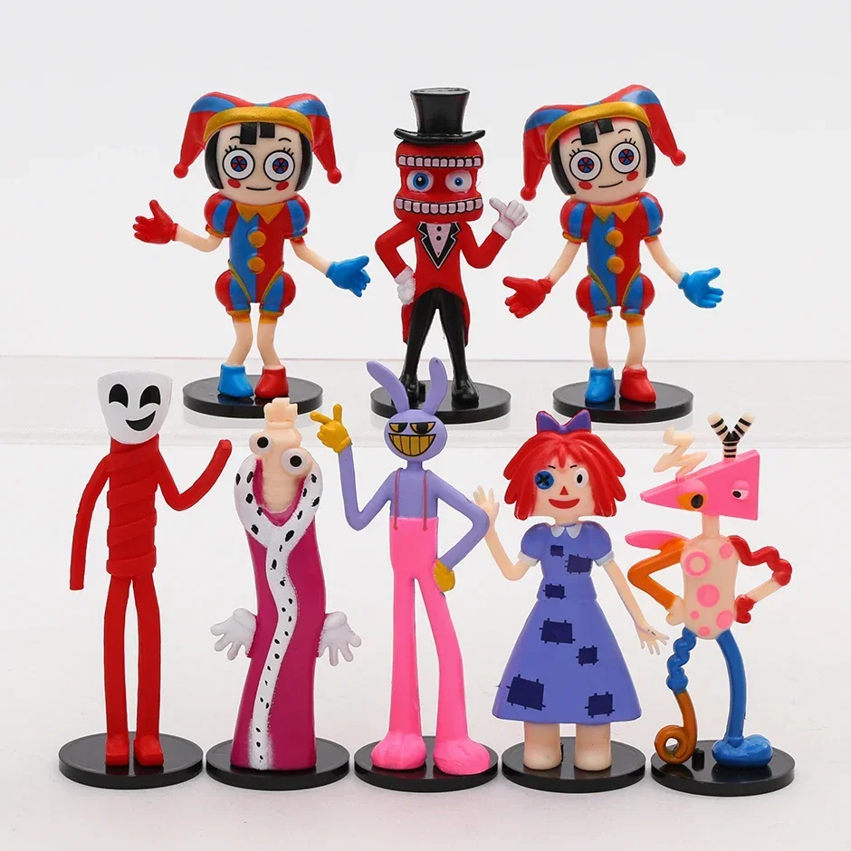 8pcssetTheAmazingDigitalCircusCuteMiniCarDecorationDollsPVC