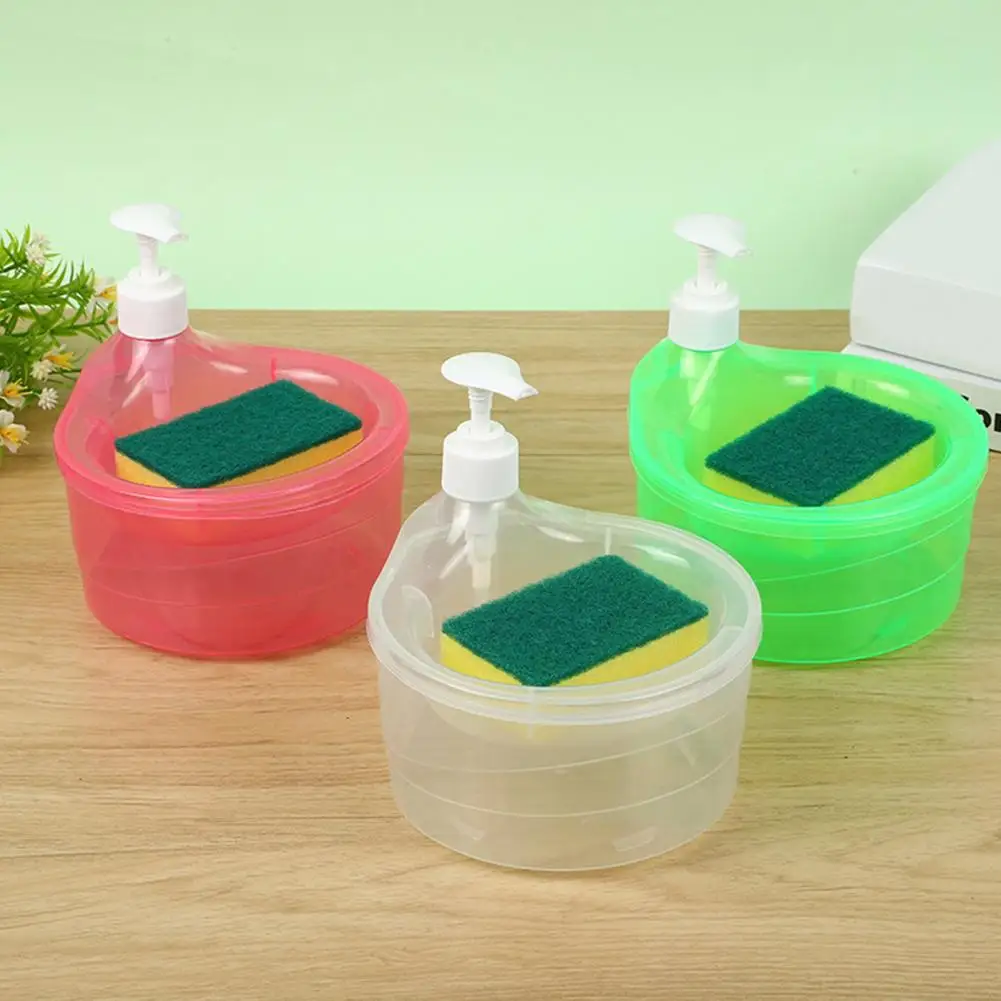 Soap Dispenser for Kitchen 1000ml Soap Dispenser with Sponge Holder for Kitchen Sink Capacity Dish Washing Liquid