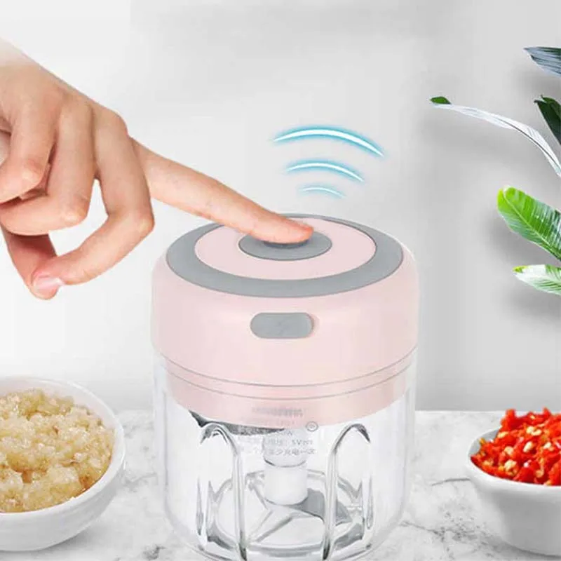 Grinder Household Rechargeable Multifunction Meat Vegetable Garlic And Ginger Crusher Mini Cordless Food Electric Grinder 5