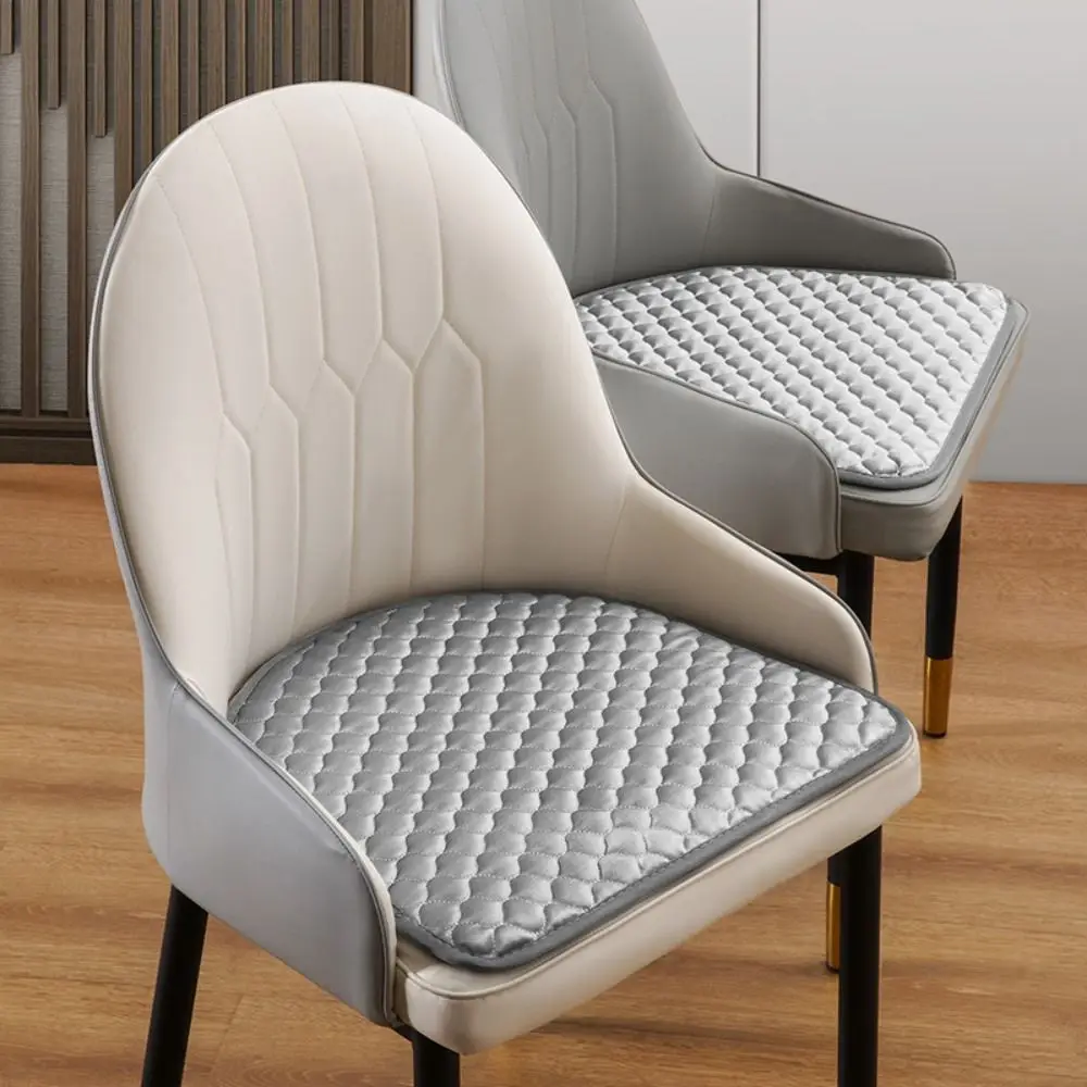 44x41cm Curved Dining Chair Cushion Non-Slip Soft Semi-circular Chair Pad Anti-dirty Removable Winter Student Cushion
