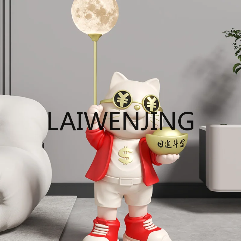 

Украшение Кот удачи открывающийся подарок Гостиная ТВ шкаф большое напольное украшение офисный магазин новоселье