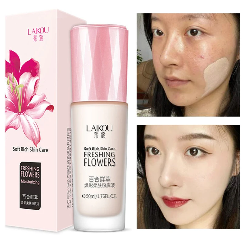 

Liquid Foundation Face Concealer Waterproof Sweat Proof Long Lasting Cover Up Dark Circle Blemishes Oil-Control Makeup 50ml