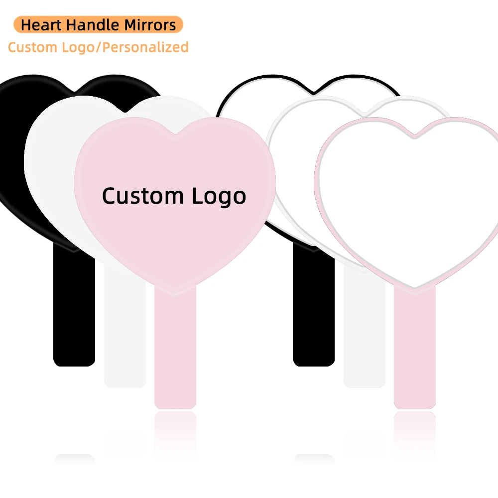 Personalized Heart Shape Handle Mirror Wedding Bridesmaid Proposal Party Souvenir Gift Ideas Hand Held Mirrors 1 Pc