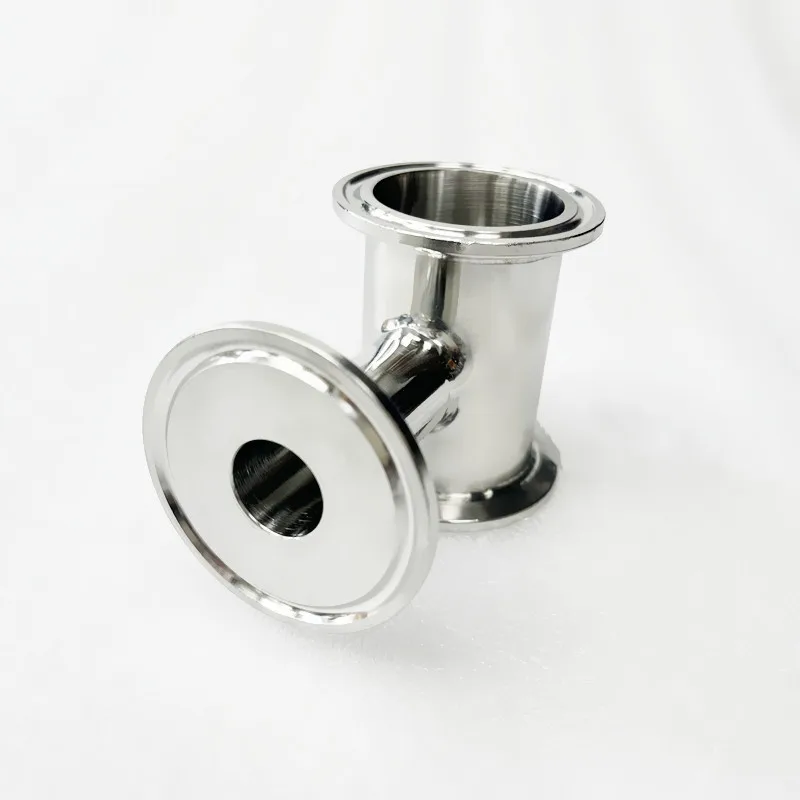 tipo Curto Tri Braçadeira Maneira Tee Conector Encaixe de Tubulação para Homebrewtee Tube Três Vias Ss304 1.5 38 Mmx3 419 mm