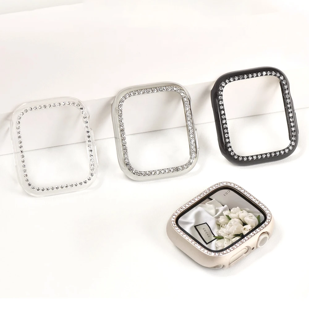Premium Diamond Protective Bumper Shell Cover for Apple Watch - No Glass Included