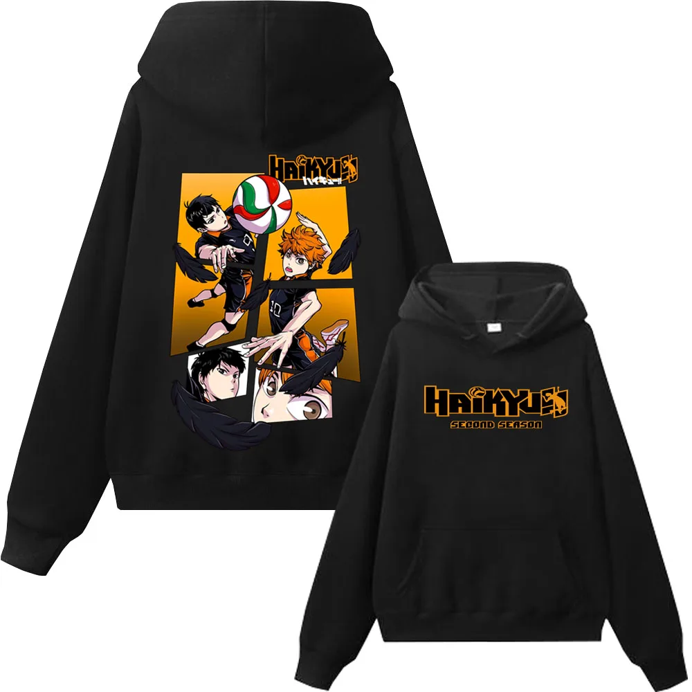

Haikyuu Hoodie Anime Sweatshirt Harajuku Pullover Tops Streetwear Man Woman