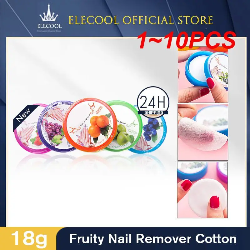 

1~10PCS 32pads Nail Polish Remover Jar Fruit Scented Flavor Wraps Paper Cloth Towel Wet Wipes Nail Art Vanish Removal Nail Art