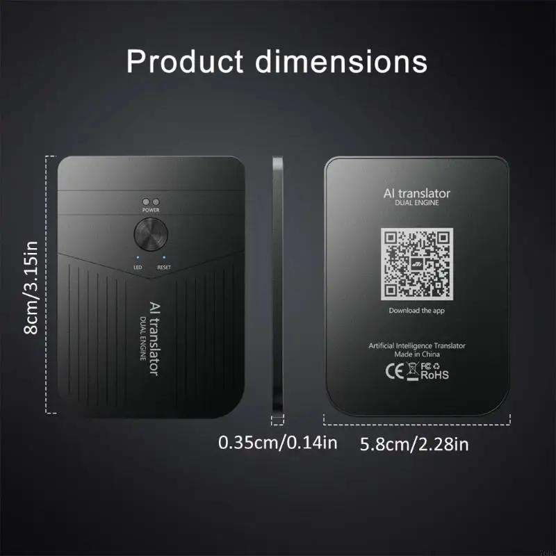 빠른 속도의 AI 번역기 장치 0.5초 지연 98% 정확도 즉시 비즈니스 및 여행용 자막 제공