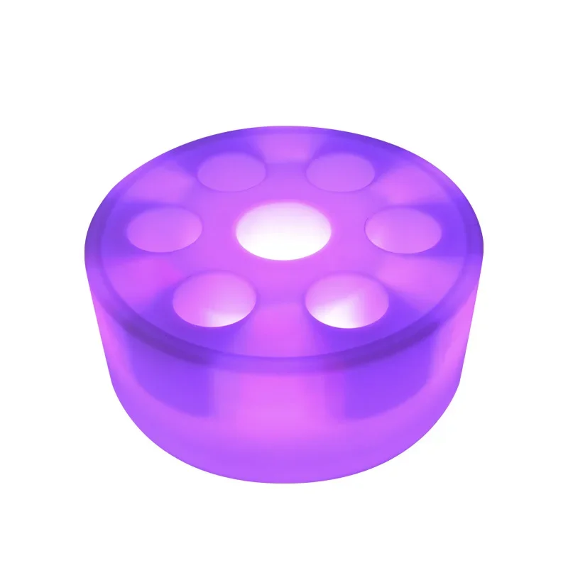 LED Rechargeable 7 Cups Lighted Serving Tray Glowing Liquor Bottle Display Tray Colorful Changing Cocktai Party Service