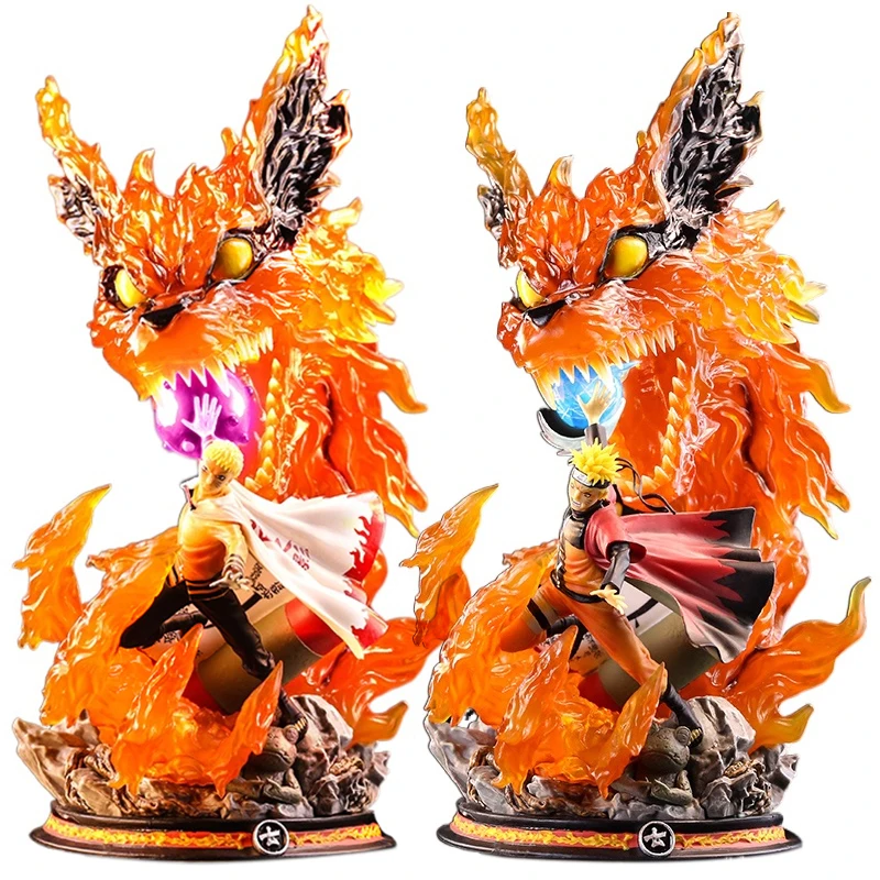 thumbnail image 1 of Figura de acción de Naruto Shippuden, modelo de Anime Uzumaki Naruto, bestia con cola, modo Bijuu, colección de estatuas de 40cm, juguete Kyubi Kurama Figma, 1 of 4