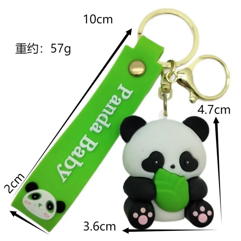 Factory Direct Cartoon animals keychain Panda Penguin Cute animal keychain Gift doll toy for kids car keyring
