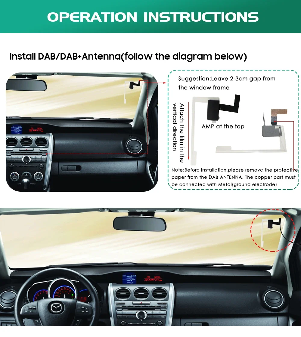 Monitor samochodowy DAB + BOX Adapter Dab USB pasuje tylko do naszych samochodowe Multimedia graczy marki Hizpo, które obsługuje DAB +