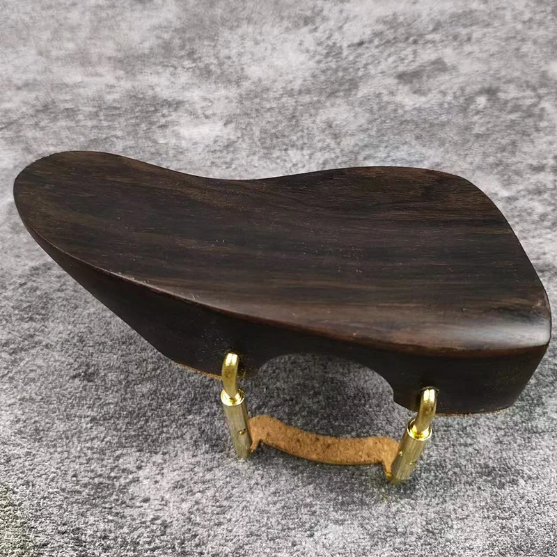 Adjustable Ebony Jujube Wood Violin Chinrest with Metal Clamp and Cork Padding