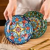6.5inch Bohemian Ceramic Western Steak Plate High Appearance Level Home Resterant Creative Dish Plate Fruit Plat Dinner Plate 3