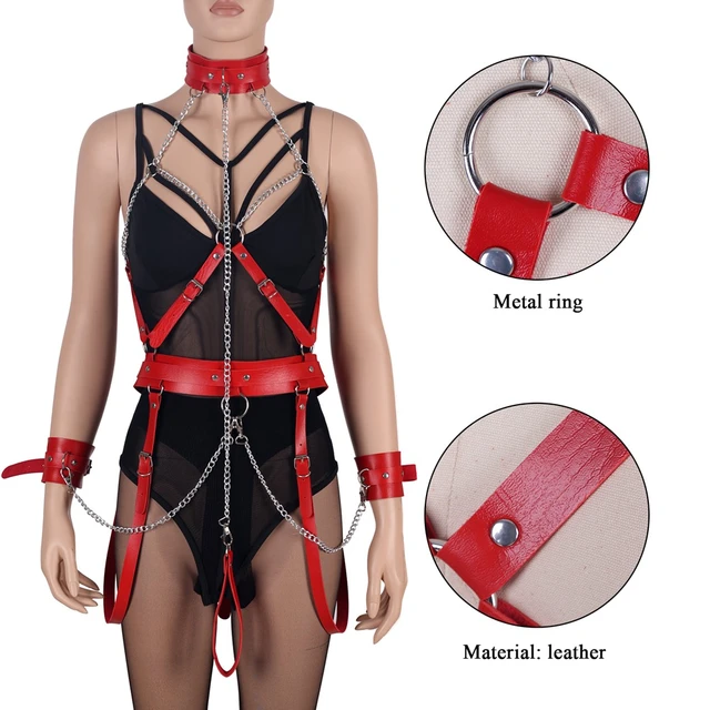 Punk Goth Leather Garter Body Erotic Harness Fashion Fetish Cage