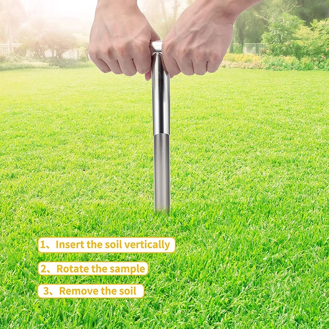 Talajmintavevő Szonda 12/21 Hüvelykes Rozsdamentes Acél T-Stílusú Fogantyú Talajvizsgálati Készletek Mintavételi Szerszámok Az Udvar Kertjéhez Könnyen Hordozhatók - Image 5