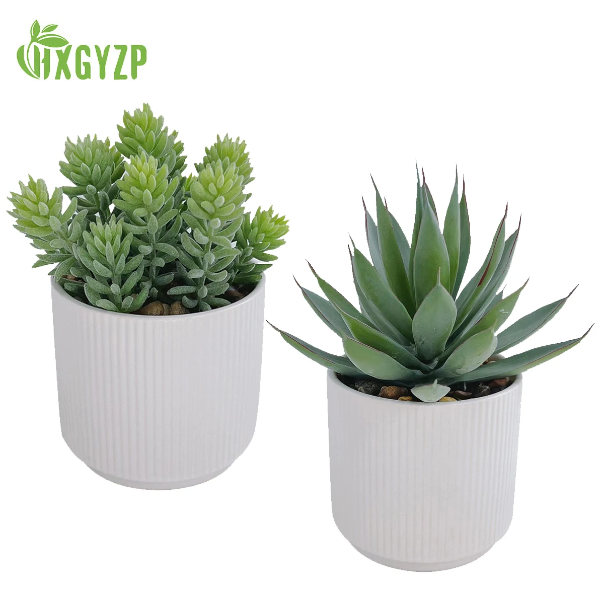 

HXGYZP Artificial Plants Potted Green Succulent Plant With Ceramic Flowerpot For Indoor Outdoor Office Desktop ShelfHome Decor