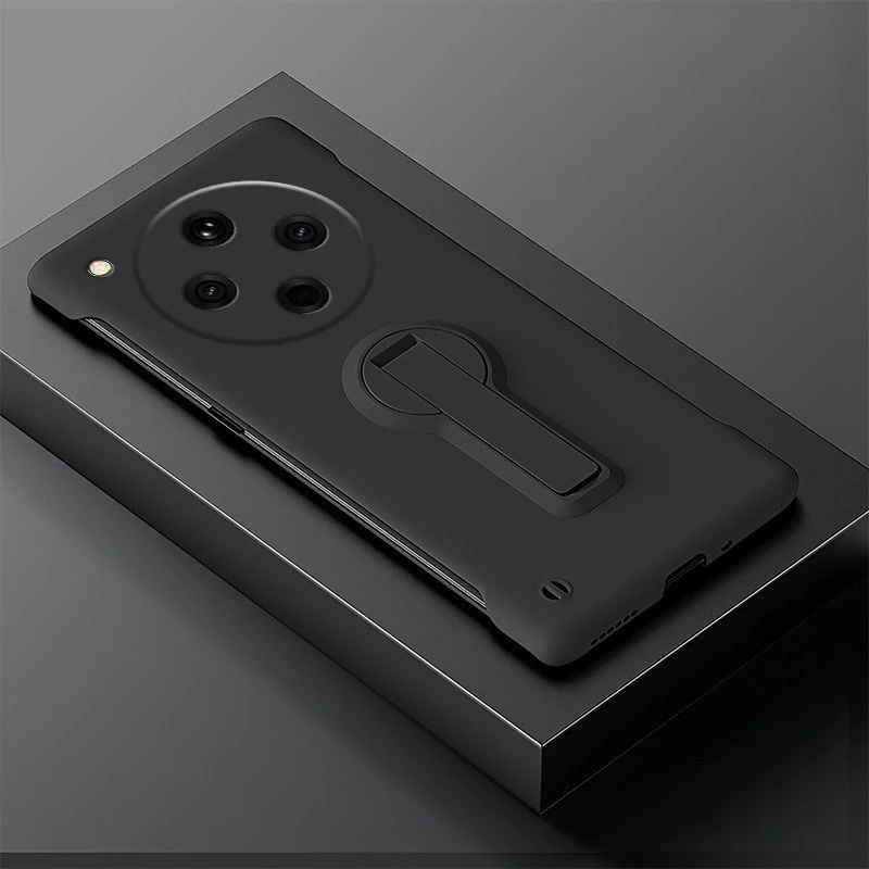 Sleek Frameless Hard PC Phone Case with Stand Functionality