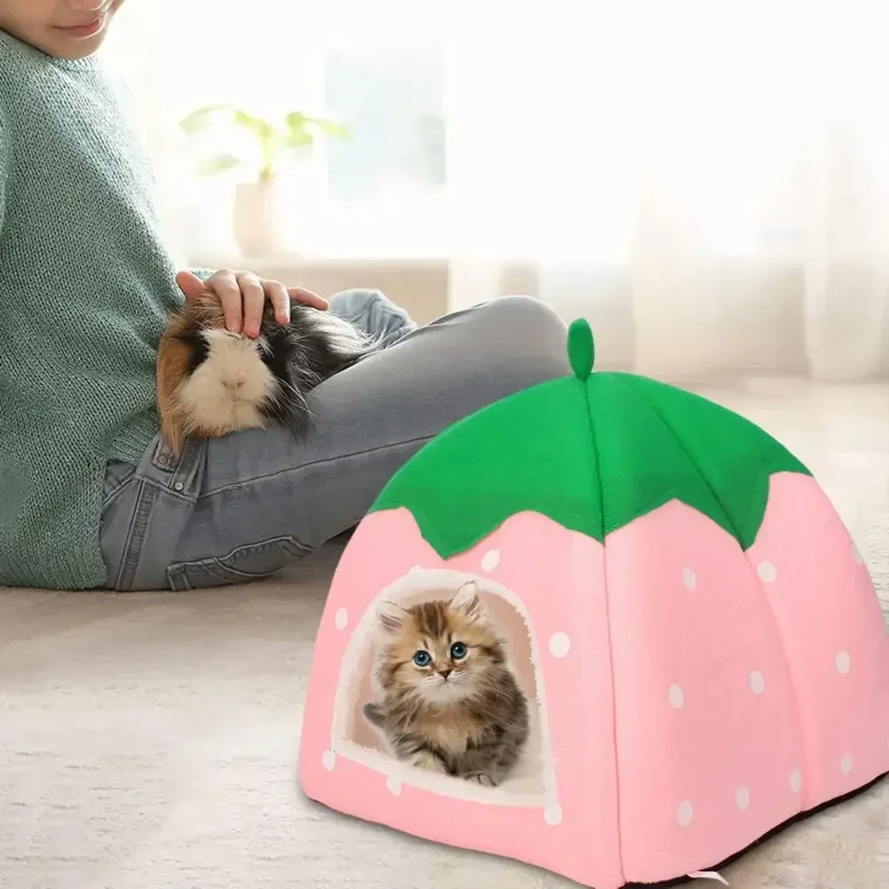 Bright Colored Pet Bed Space Pet Bed Cozy Hideaway Hut for Small Strawberry Hamster House Guinea Pig Bed Rabbit Chinchilla - Image 4