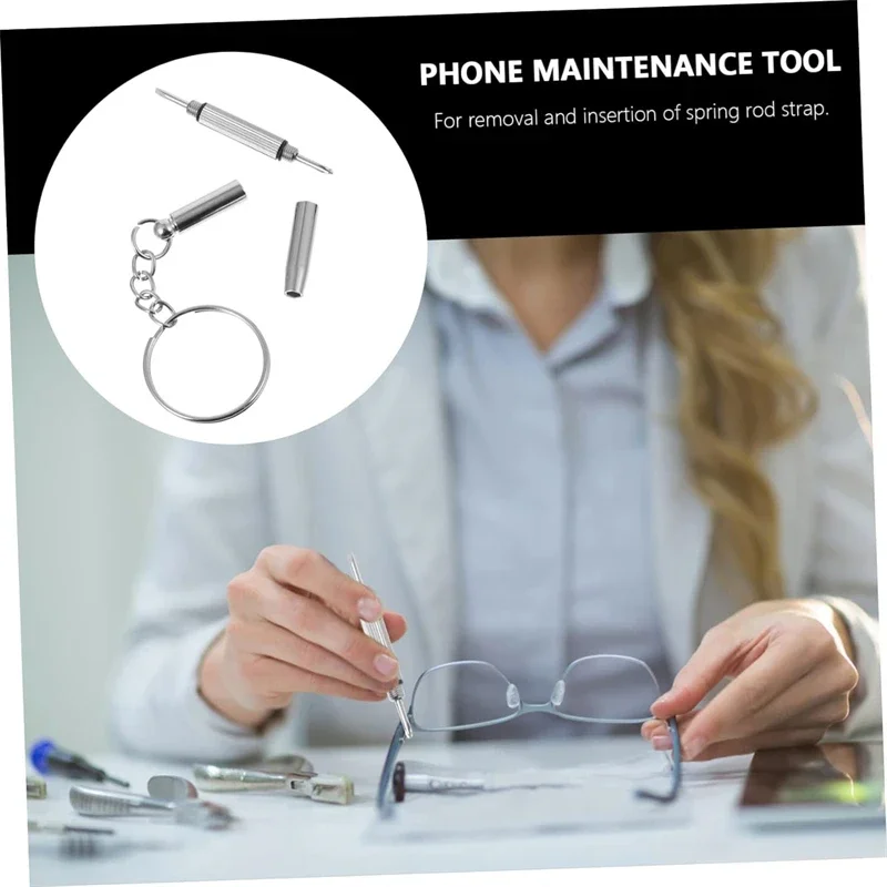 100/5 stücke Brille Schrauben dreher Brillen schrauben dreher Uhr Reparatur satz mit Schlüssel bund tragbare Handwerkzeuge Präzisions schrauben dreher Werkzeuge – Detail 6